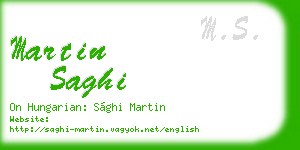 martin saghi business card
